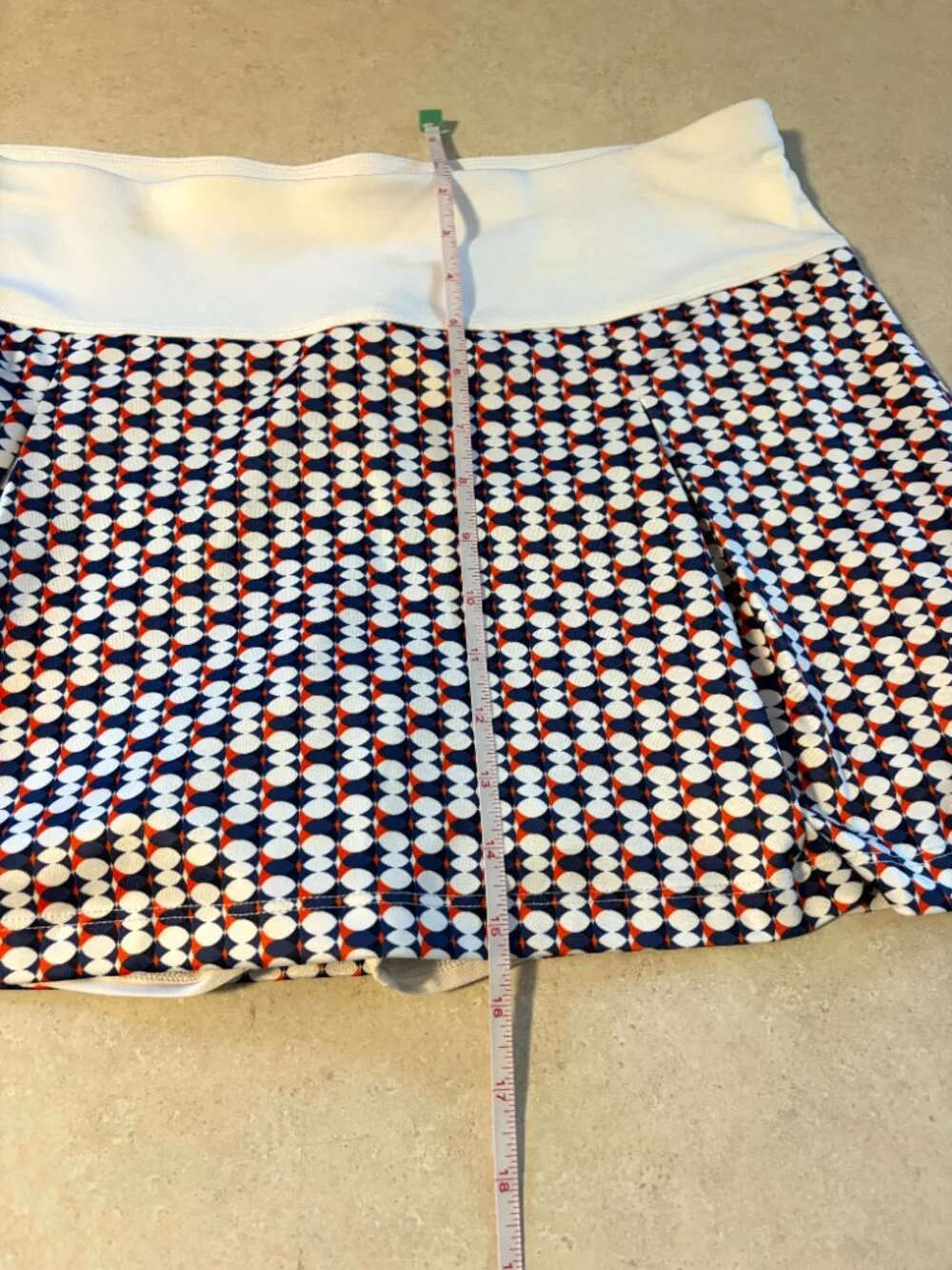 Grand Slam Womens Pull On Golf Tennis Skort XL White, Red,  Blue Print  Stretch - Picture 5 of 7